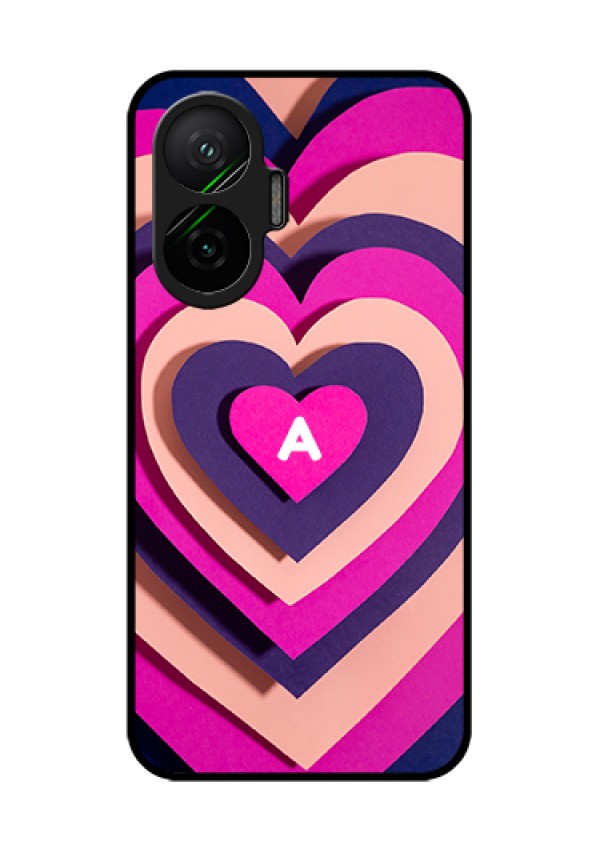 Poco F7 5G Custom Glass Phone Case - Cute Heart Pattern Design