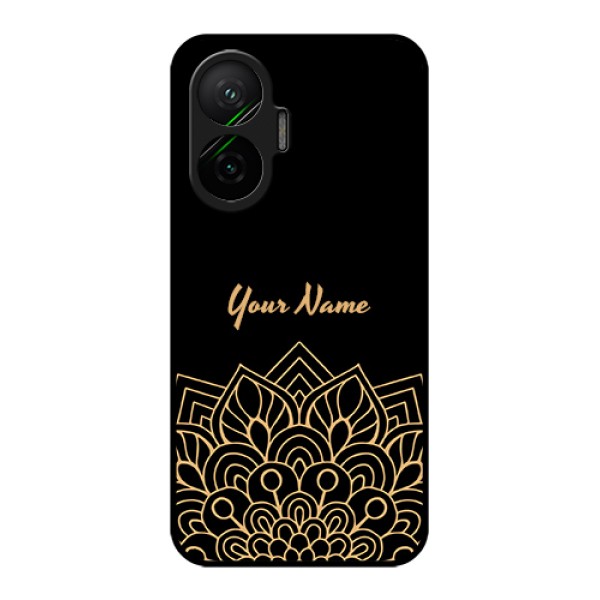 Poco F7 5G Custom Glass Phone Case - Golden Mandala Design
