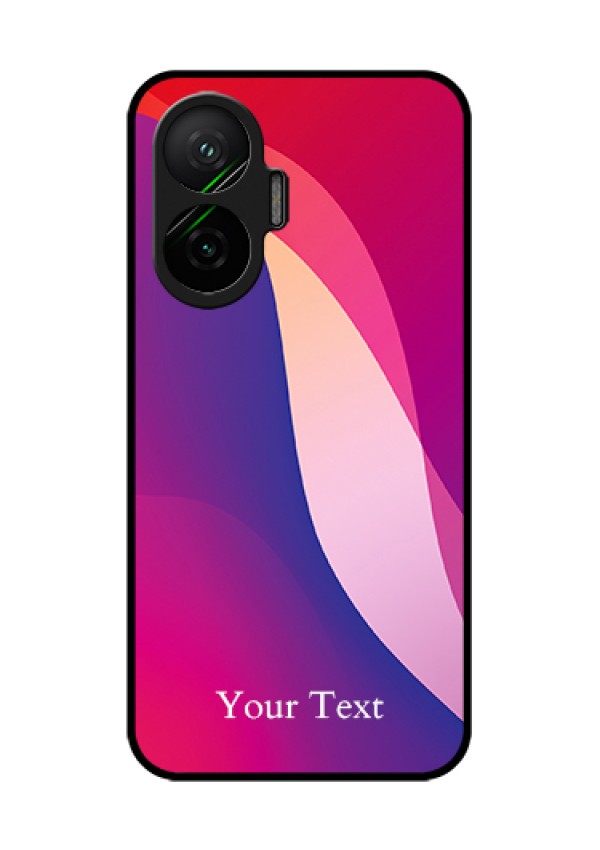 Poco F7 5G Custom Glass Phone Case - Digital Abstract Overlap Design