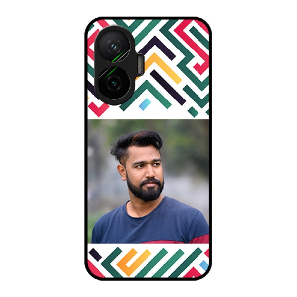 Poco F7 5G Custom Glass Phone Case - Colorful Maze Pattern Design Poco F7 5G Custom Glass Phone Case - Colorful Maze Pattern Design