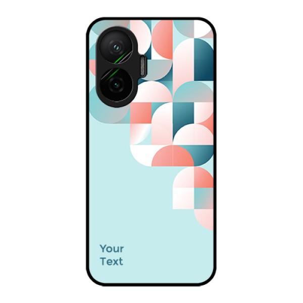 Poco F7 5G Custom Glass Phone Case - Stylish Semi - Circle Pattern Design