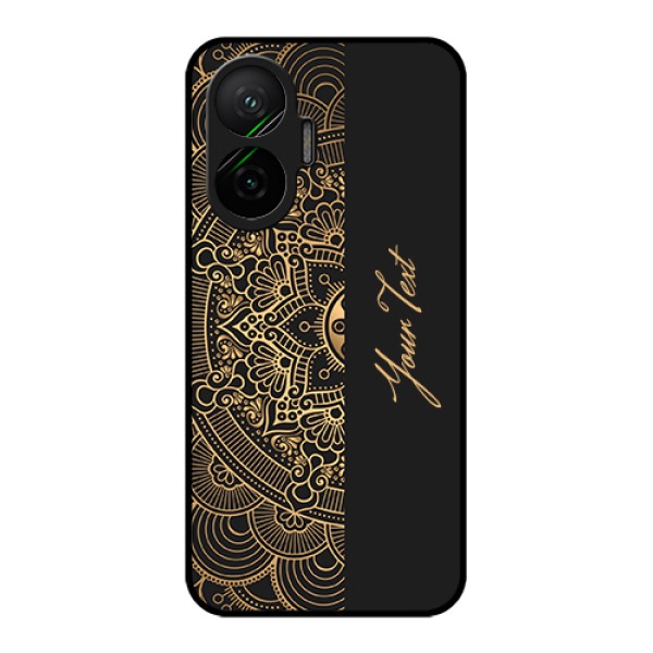 Poco F7 5G Custom Glass Phone Case - Mandala Art With Custom Text Design Poco F7 5G Custom Glass Phone Case - Mandala Art With Custom Text Design