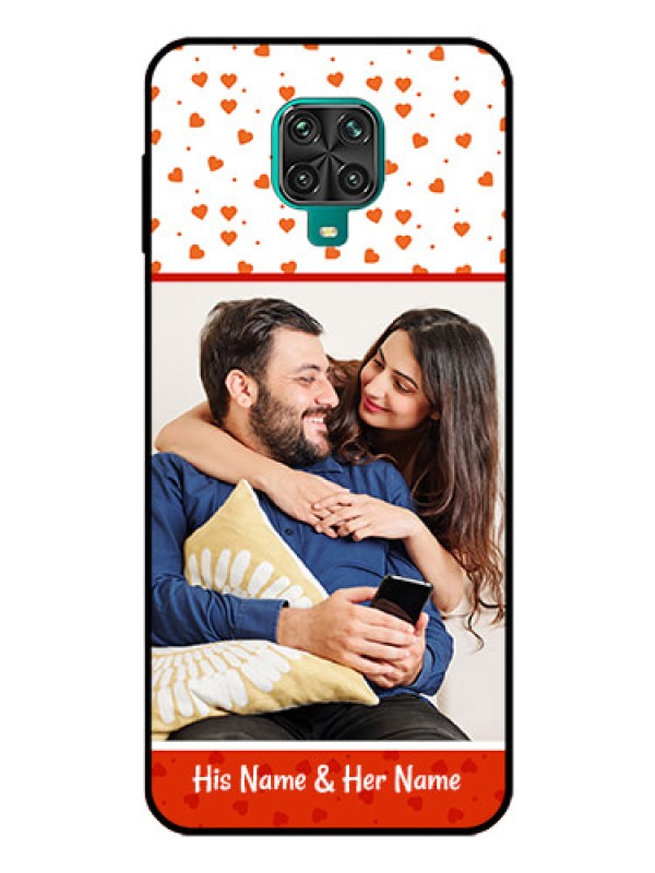 Custom Poco M2 Pro Custom Glass Phone Case  - Orange Love Symbol Design