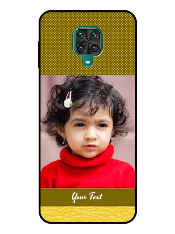 Custom Poco M2 Pro Custom Glass Phone Case  - Simple Green Color Design