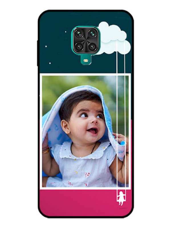 Custom Poco M2 Pro Custom Glass Phone Case  - Cute Girl with Cloud Design