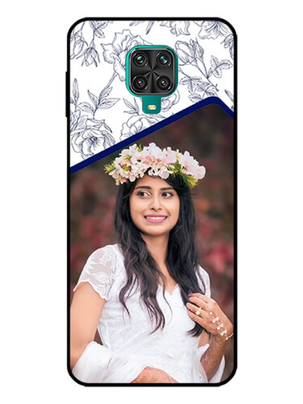 Custom Poco M2 Pro Personalized Glass Phone Case  - Premium Floral Design