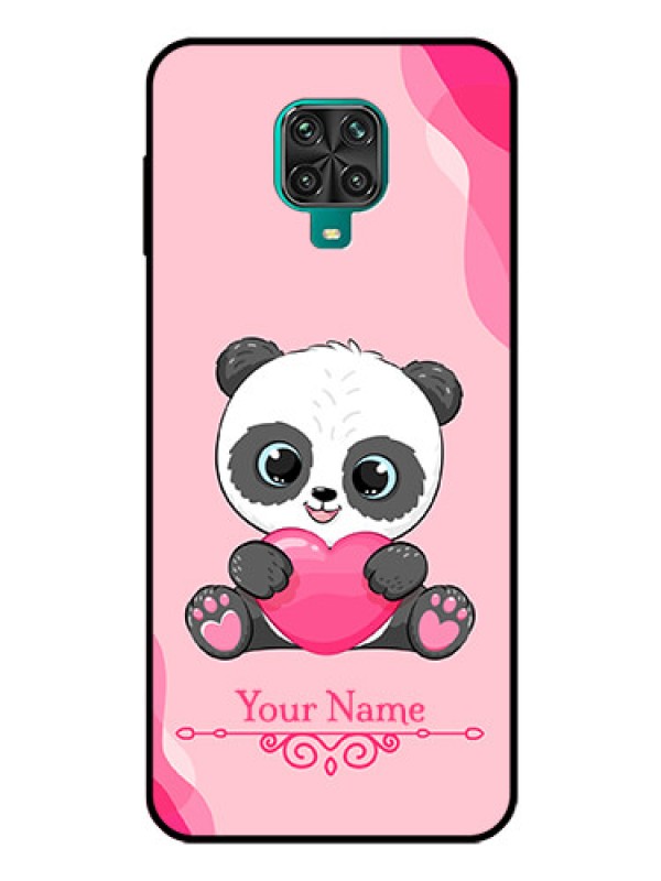 Custom Poco M2 Pro Custom Glass Mobile Case - Cute Panda Design