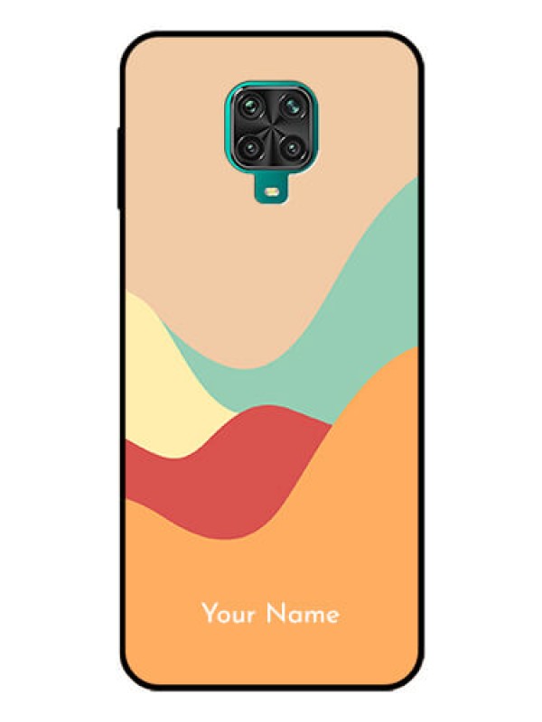 Custom Poco M2 Pro Personalized Glass Phone Case - Ocean Waves Multi-colour Design