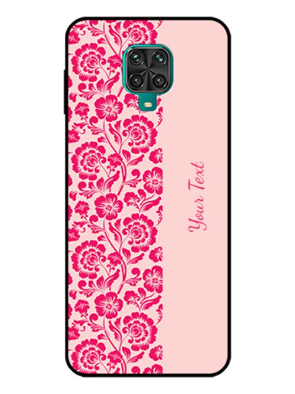 Custom Poco M2 Pro Custom Glass Phone Case - Attractive Floral Pattern Design