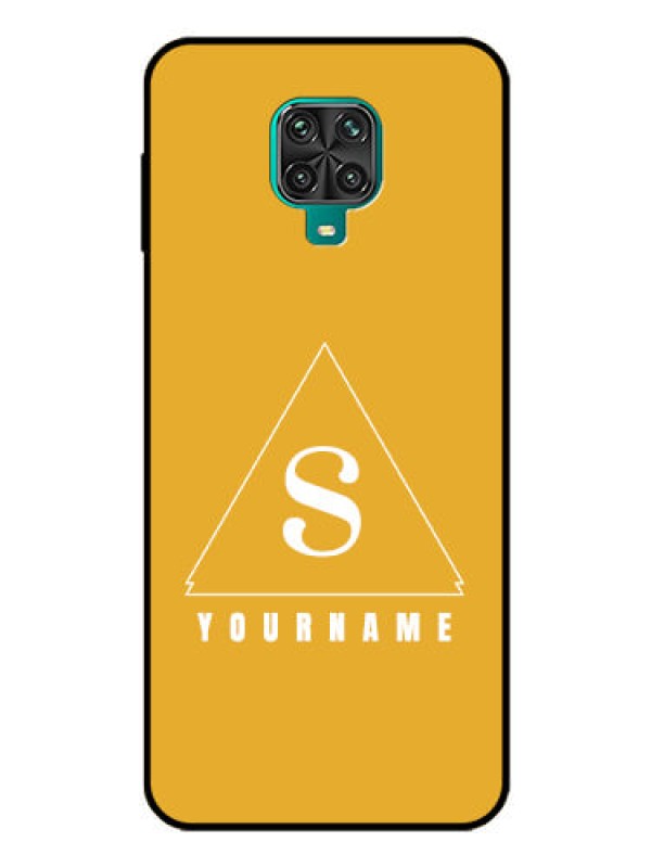 Custom Poco M2 Pro Personalized Glass Phone Case - simple triangle Design