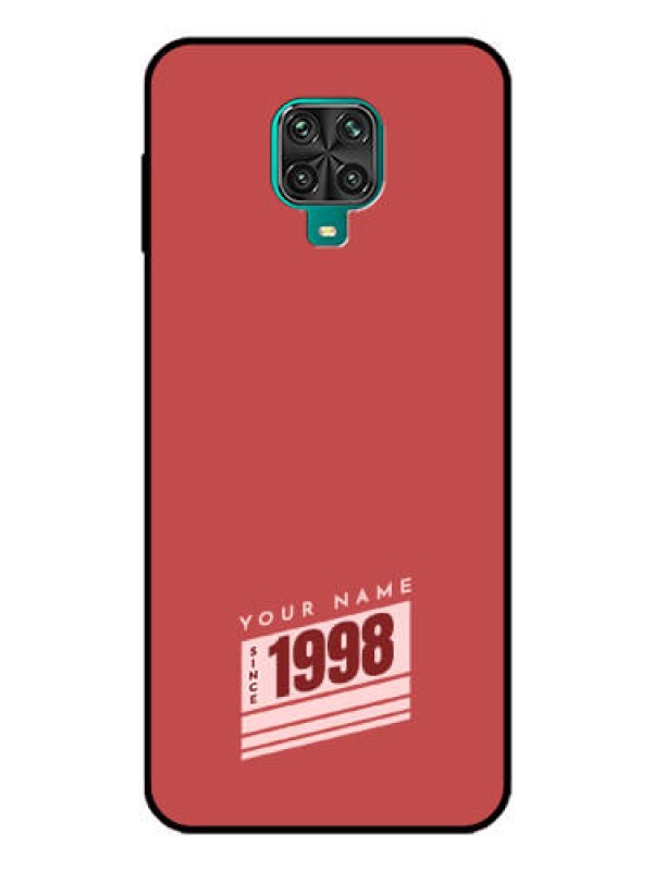 Custom Poco M2 Pro Custom Glass Phone Case - Red custom year of birth Design