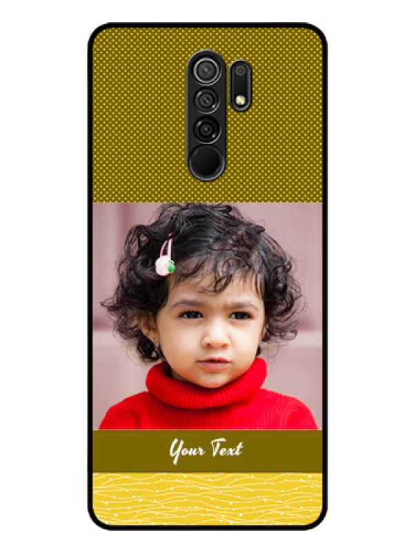 Custom Poco M2 Reloaded Custom Glass Phone Case  - Simple Green Color Design