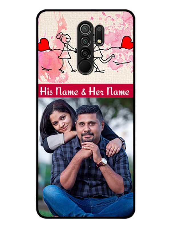 Custom Poco M2 Reloaded Photo Printing on Glass Case  - You and Me Case Design