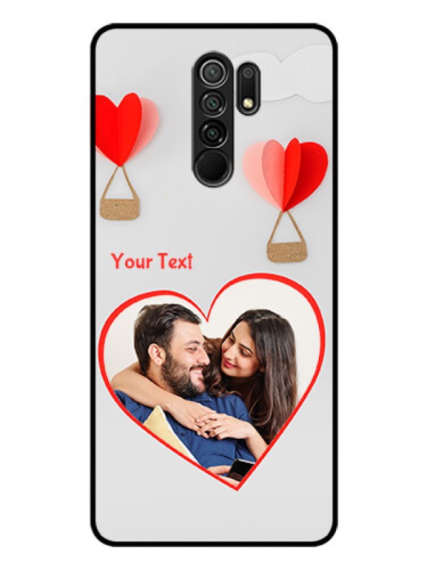 Custom Poco M2 Reloaded Custom Glass Mobile Case  - Parachute Love Design