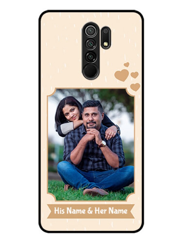 Custom Poco M2 Reloaded Custom Glass Phone Case  - with confetti love design 