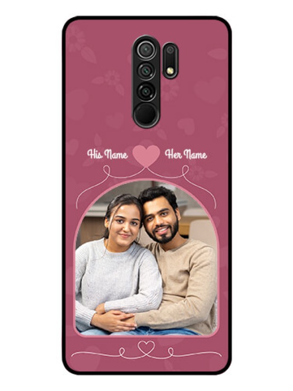 Custom Poco M2 Reloaded Photo Printing on Glass Case  - Love Floral Design