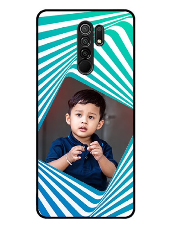 Custom Poco M2 Reloaded Personalized Glass Phone Case  - Abstract Spiral Design