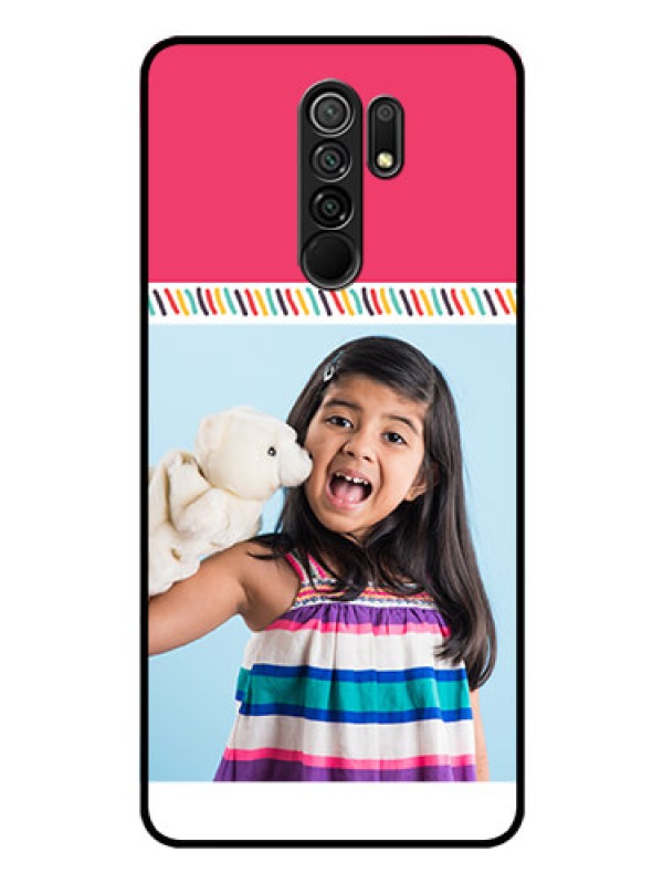 Custom Poco M2 Reloaded Personalized Glass Phone Case  - Line art design