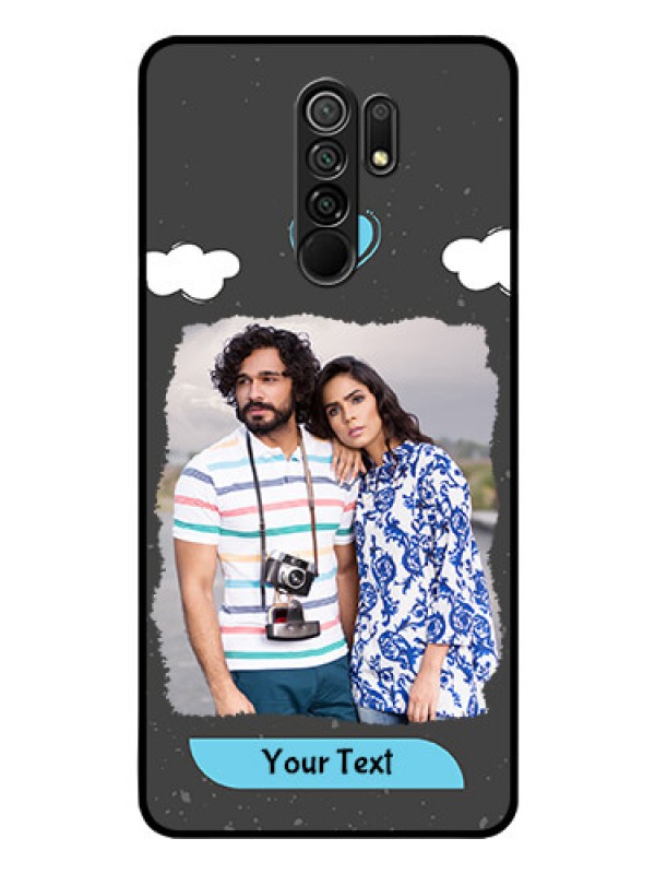 Custom Poco M2 Reloaded Custom Glass Phone Case  - Splashes with love doodles Design