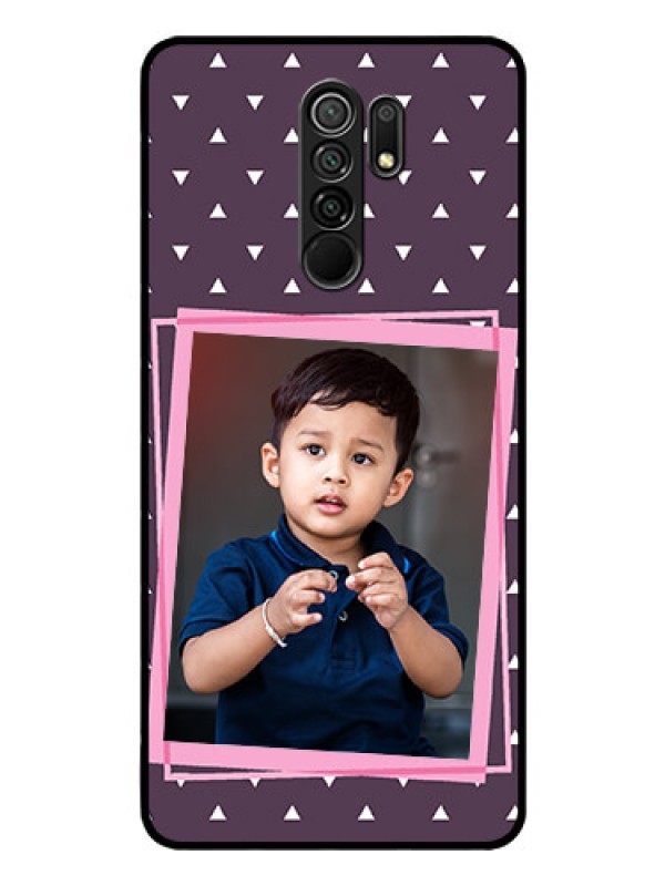 Custom Poco M2 Reloaded Custom Glass Mobile Case  - Triangle Pattern Dotted Design