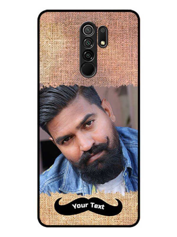 Custom Poco M2 Reloaded Personalized Glass Phone Case  - with Texture Design