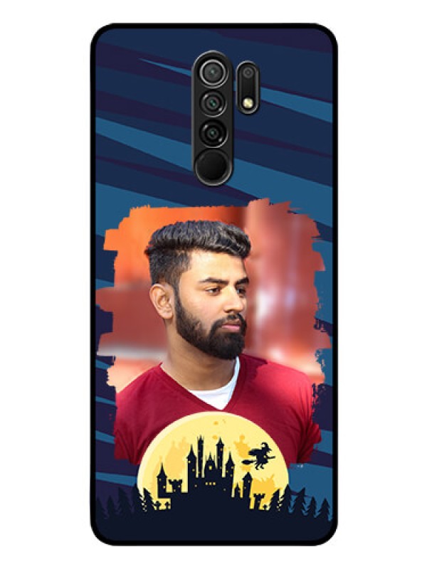 Custom Poco M2 Reloaded Photo Printing on Glass Case  - Halloween Witch Design 