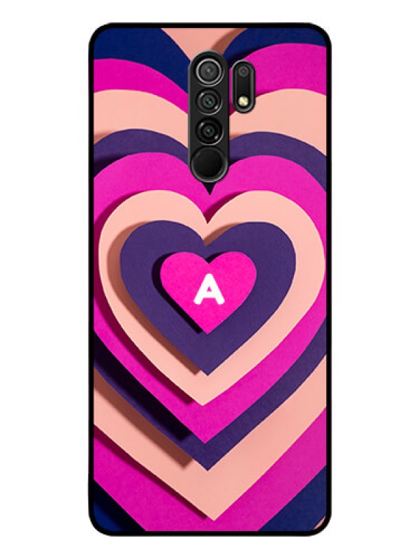 Custom Poco M2 Reloaded Custom Glass Mobile Case - Cute Heart Pattern Design