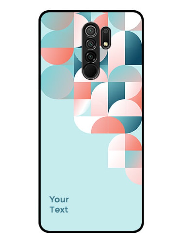 Custom Poco M2 Reloaded Custom Glass Phone Case - Stylish Semi-circle Pattern Design