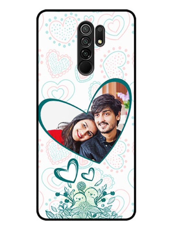 Custom Poco M2 Photo Printing on Glass Case  - Premium Couple Design