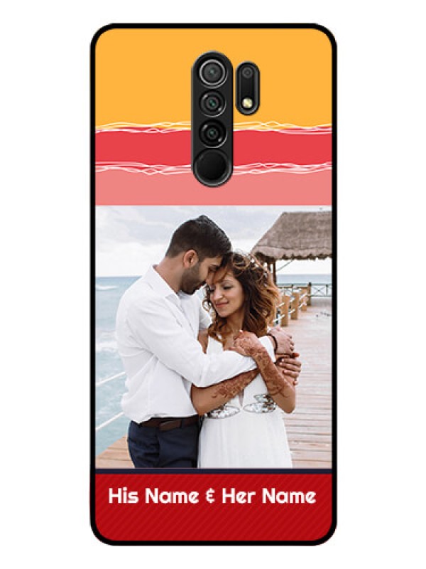 Custom Poco M2 Custom Glass Mobile Case  - Colorful Case Design