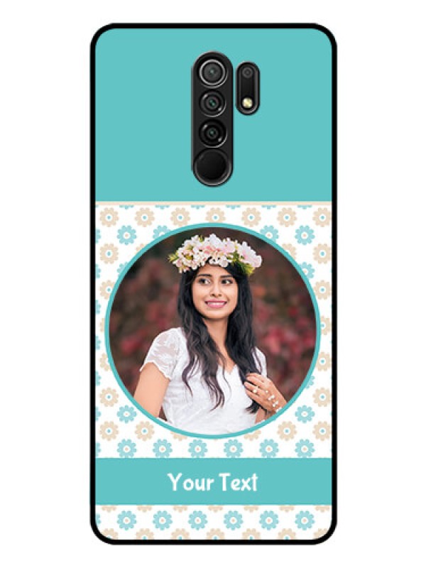 Custom Poco M2 Custom Glass Mobile Case  - Beautiful Flowers Design