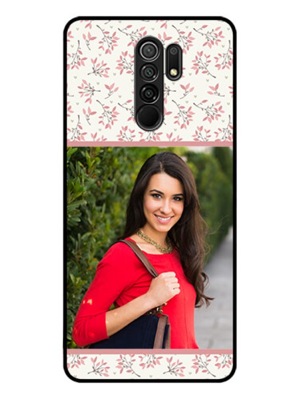 Custom Poco M2 Custom Glass Phone Case  - Premium Floral Design