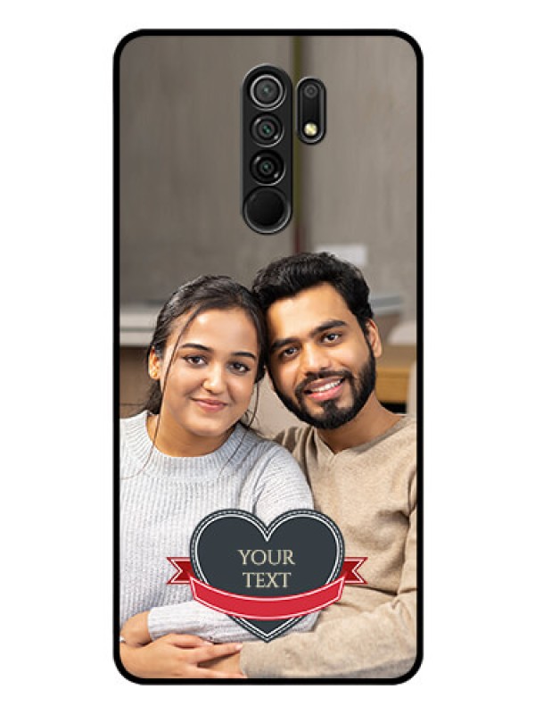 Custom Poco M2 Custom Glass Phone Case  - Just Married Couple Design