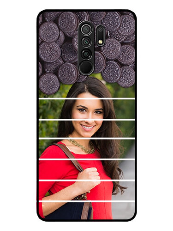 Custom Poco M2 Custom Glass Phone Case  - with Oreo Biscuit Design