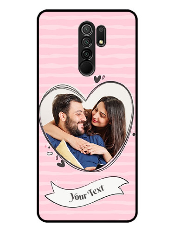 Custom Poco M2 Custom Glass Phone Case  - Vintage Heart Design