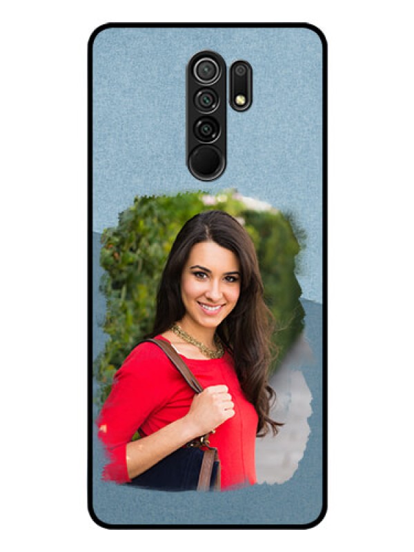 Custom Poco M2 Custom Glass Mobile Case  - Grunge Line Art Design