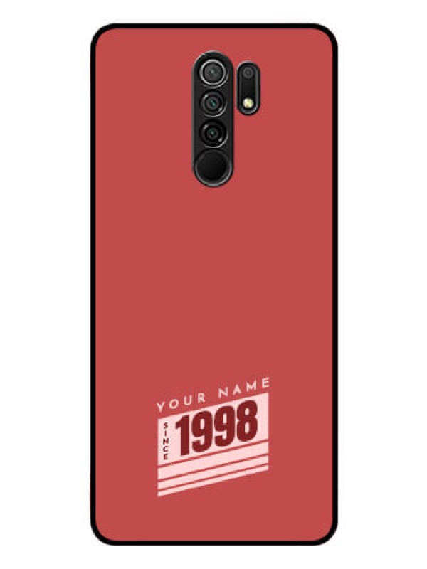 Custom Poco M2 Custom Glass Phone Case - Red custom year of birth Design