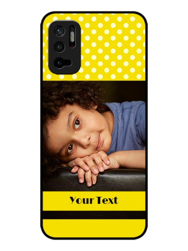 Custom Poco M3 Pro 5G Custom Glass Phone Case - Bright Yellow Case Design