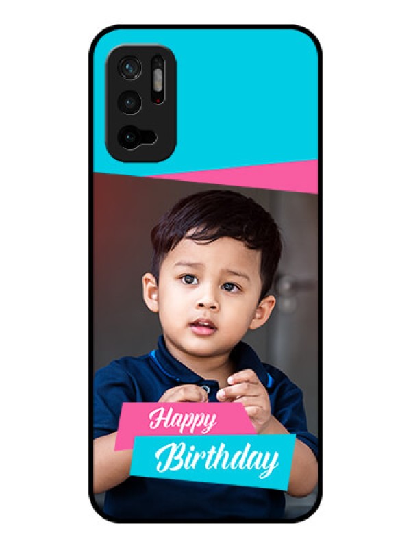 Custom Poco M3 Pro 5G Personalized Glass Phone Case - Image Holder with 2 Color Design