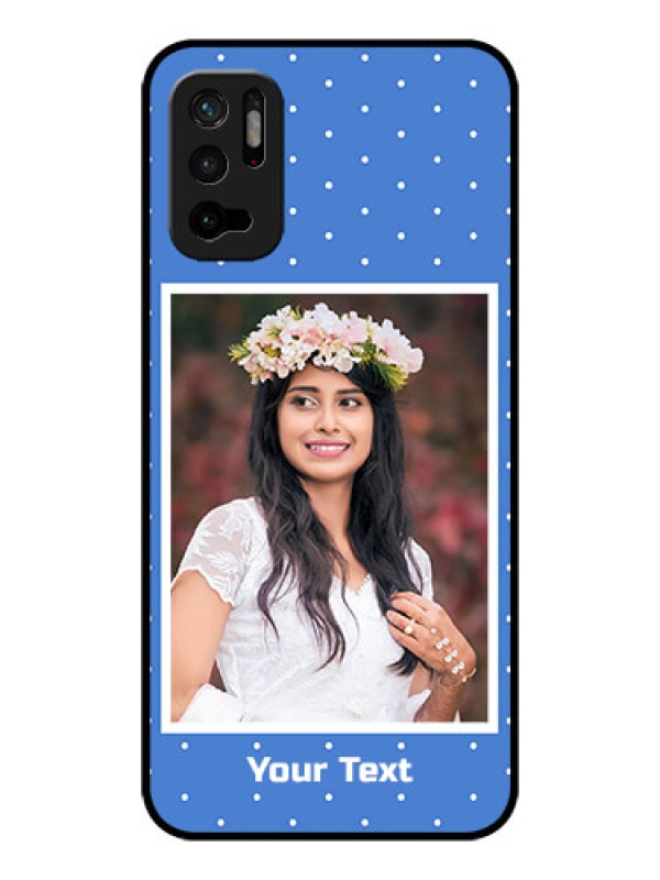 Custom Poco M3 Pro 5G Photo Printing on Glass Case - Polka dots design