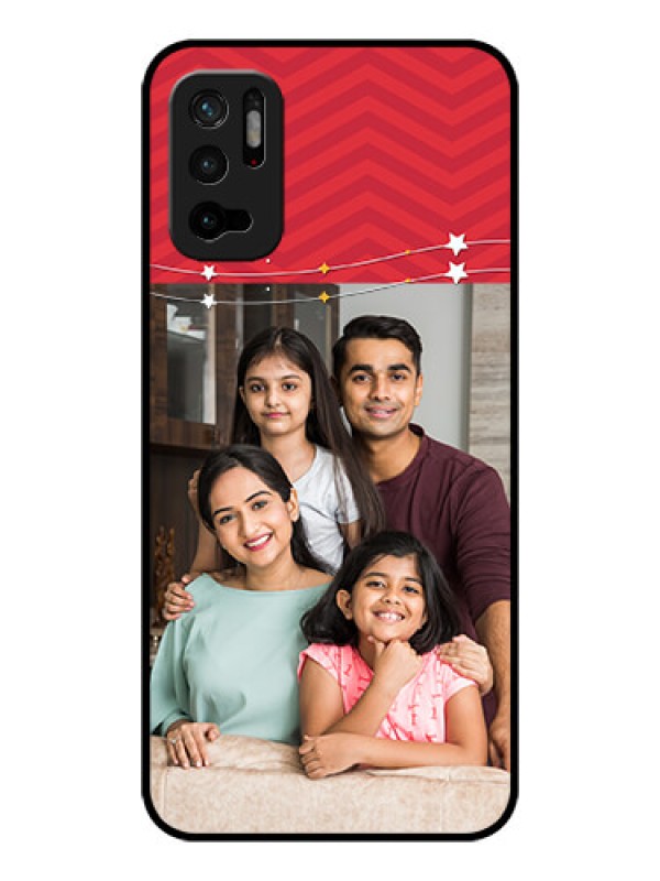 Custom Poco M3 Pro 5G Personalized Glass Phone Case - Happy Family Design