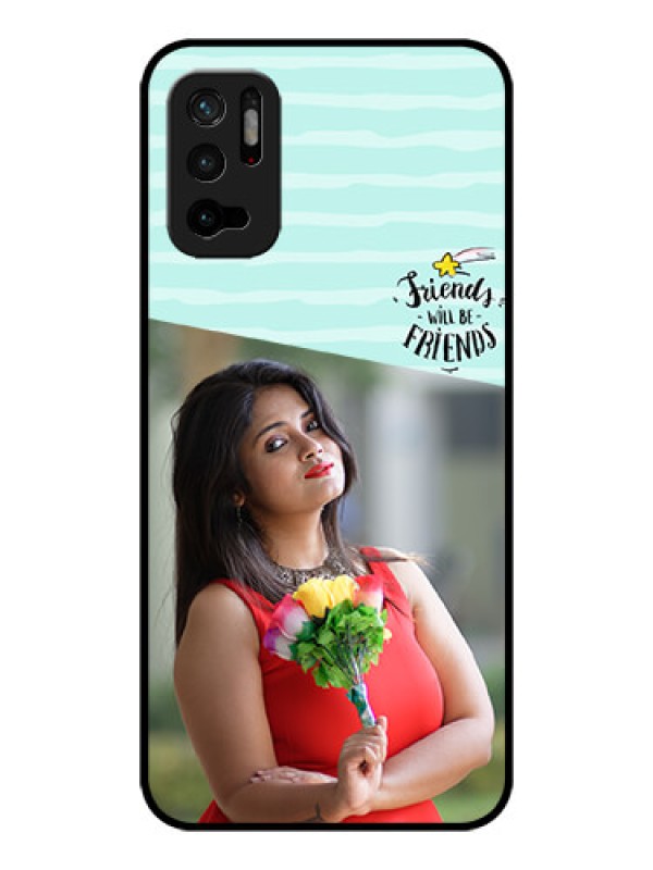 Custom Poco M3 Pro 5G Custom Glass Phone Case - Friends Picture Icon Design