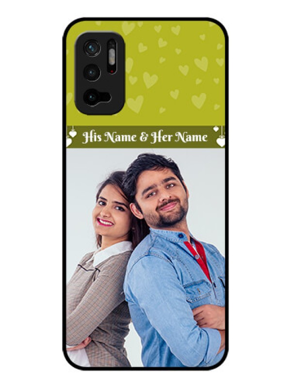 Custom Poco M3 Pro 5G Custom Glass Phone Case - You & Me Heart Design