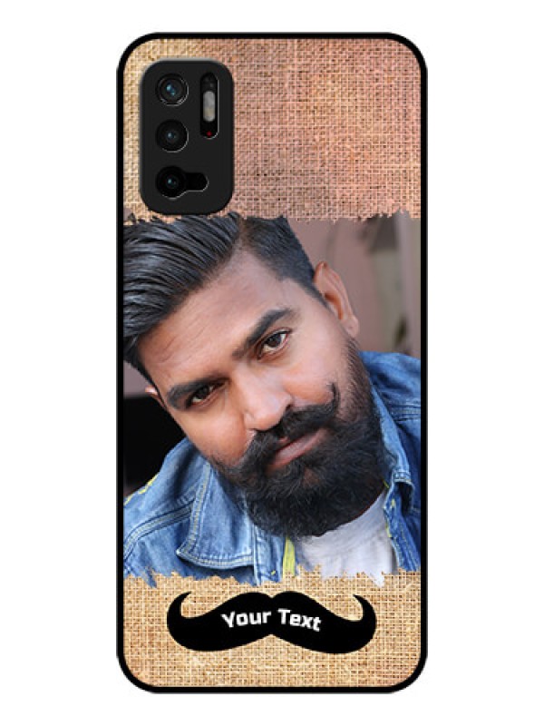 Custom Poco M3 Pro 5G Personalized Glass Phone Case - with Texture Design