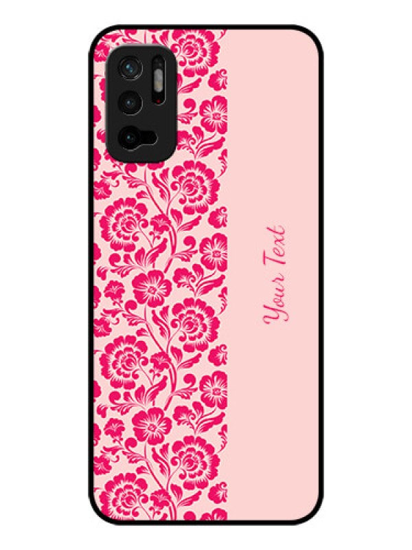 Custom Poco M3 Pro 5G Custom Glass Phone Case - Attractive Floral Pattern Design