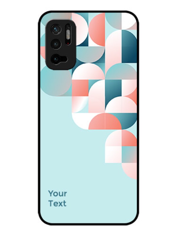 Custom Poco M3 Pro 5G Custom Glass Phone Case - Stylish Semi-circle Pattern Design