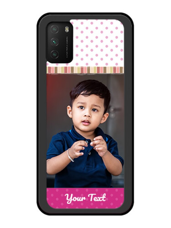 Custom Poco M3 Photo Printing on Glass Case  - Cute Girls Cover Design