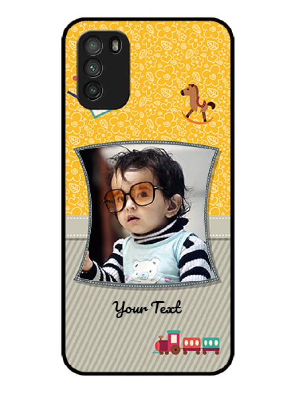 Custom Poco M3 Personalized Glass Phone Case  - Baby Picture Upload Design