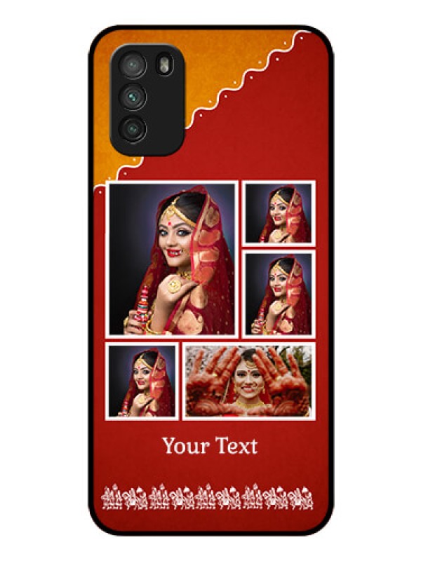 Custom Poco M3 Personalized Glass Phone Case  - Wedding Pic Upload Design