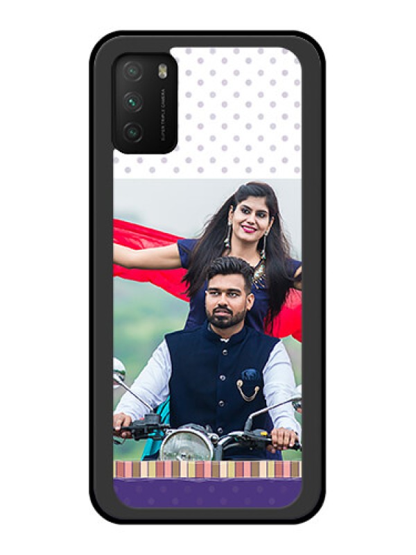 Custom Poco M3 Photo Printing on Glass Case  - Cute Family Design